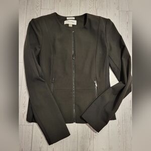 Calvin Klein Invisible Fit Solutions zip-up blazer Black Size 4